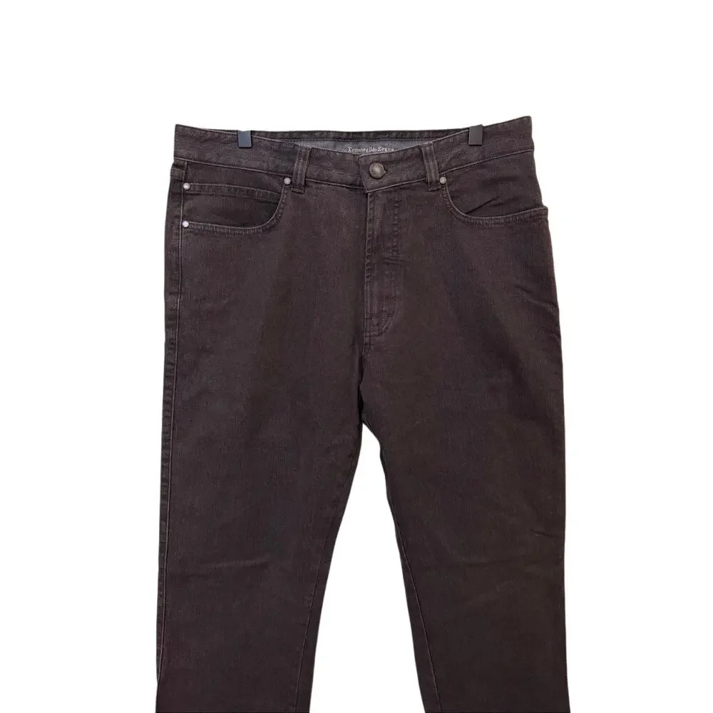 Ermenegildo Zegna Mens Pants Tailored Fit Straight Leg Jeans Size 34 NWT Stained